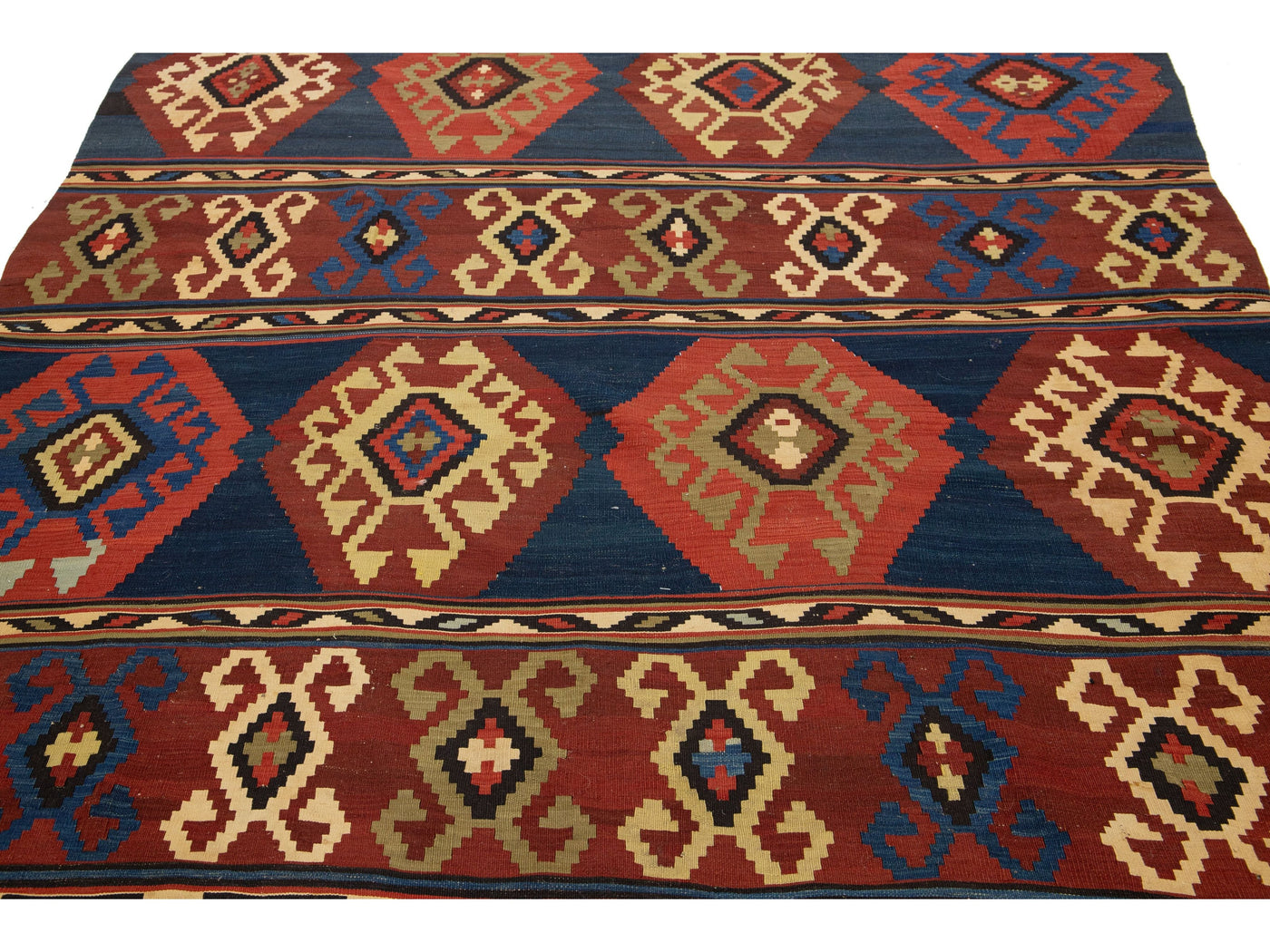 Vintage Turkish Kilim Wool Rug 6 X 10