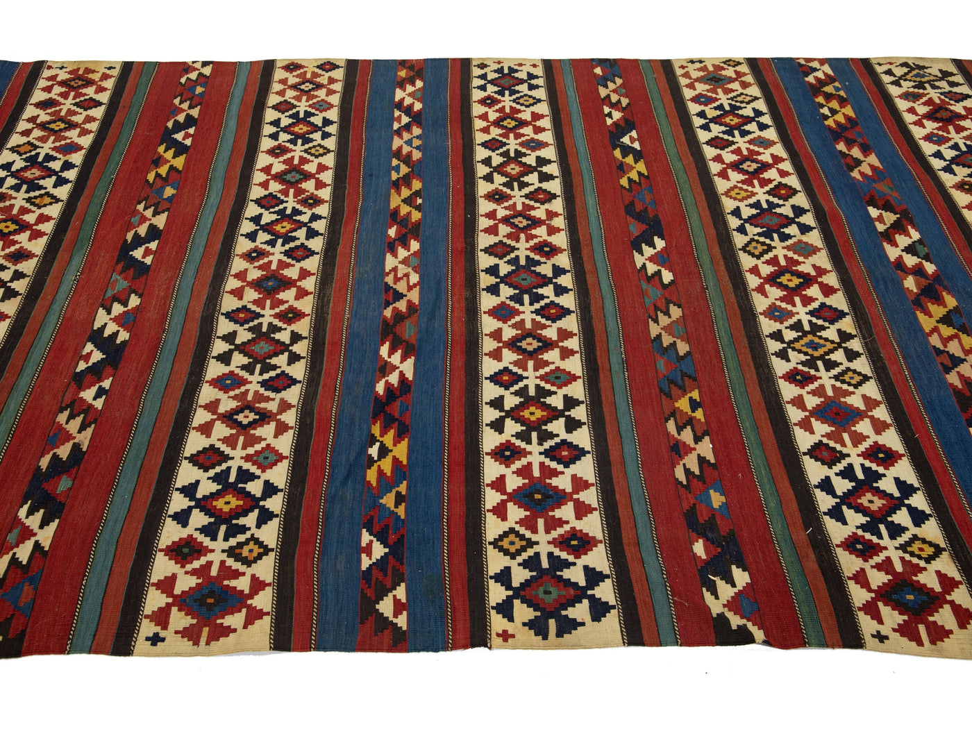 Vintage Turkish Kilim Wool Rug 5 X 11