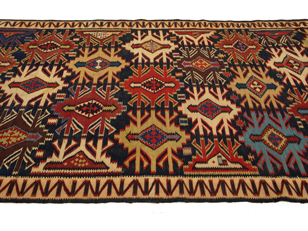 Vintage Turkish Kilim Wool Rug 5 X 10