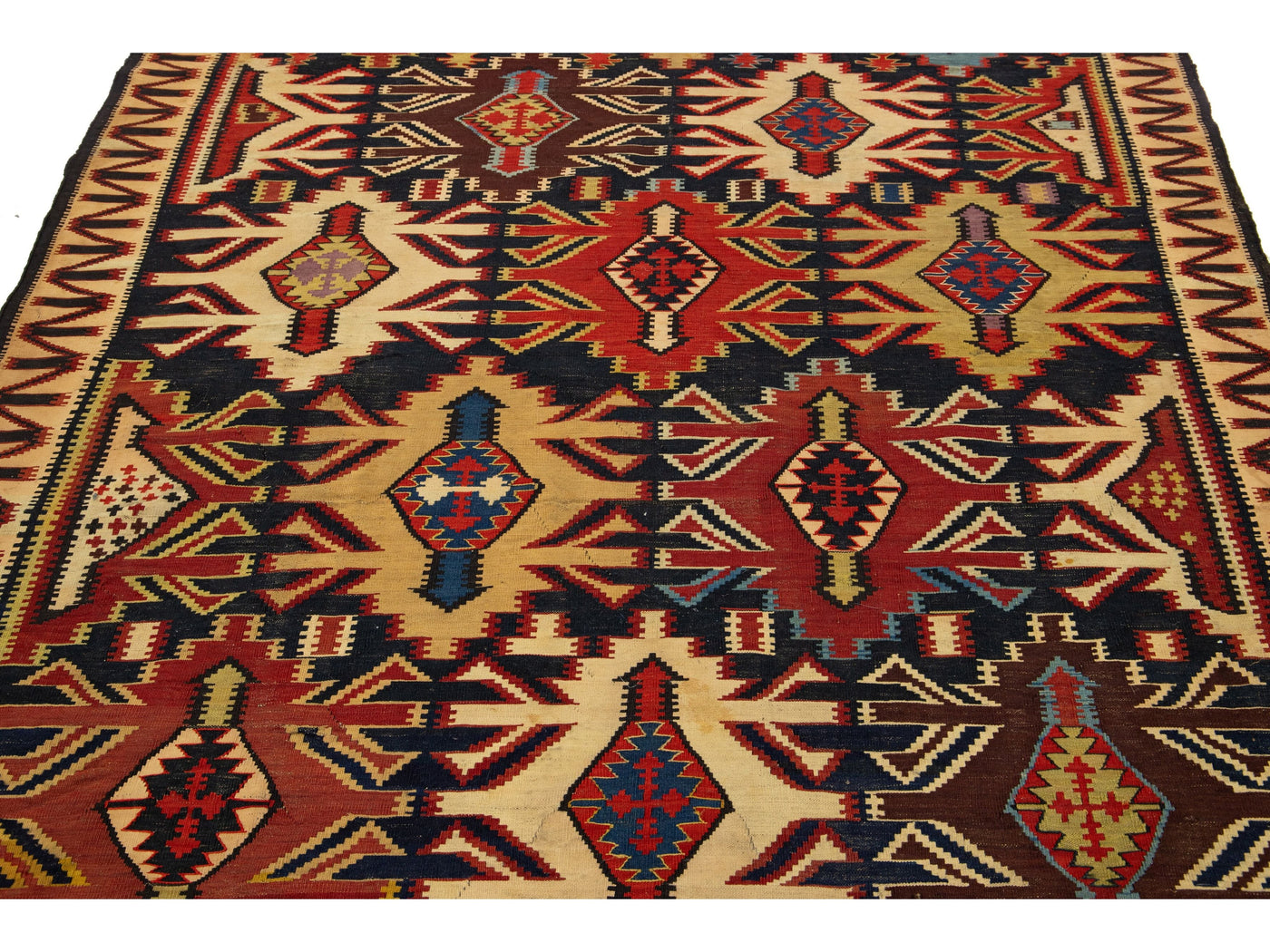 Vintage Turkish Kilim Wool Rug 5 X 10