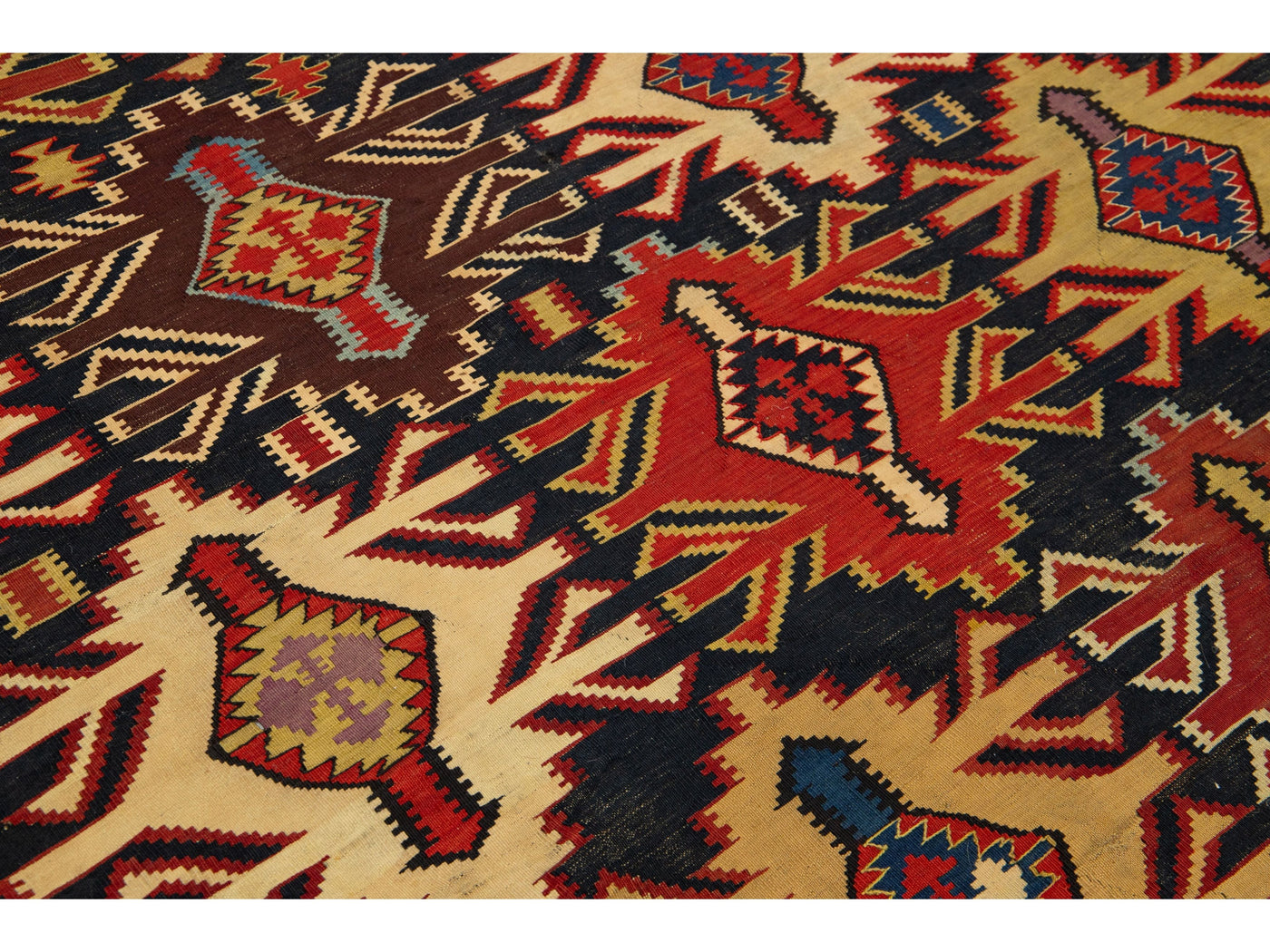 Vintage Turkish Kilim Wool Rug 5 X 10