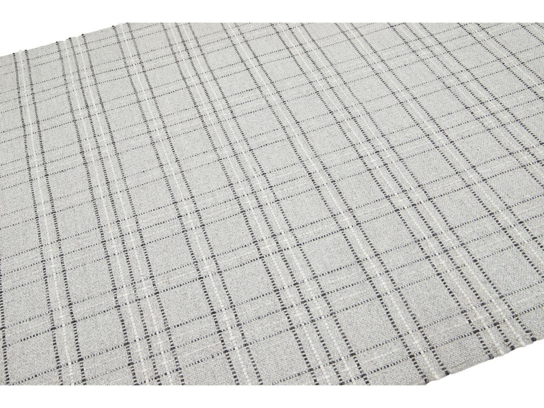 Modern Kilim Flatweave Wool Rug 5 X 8