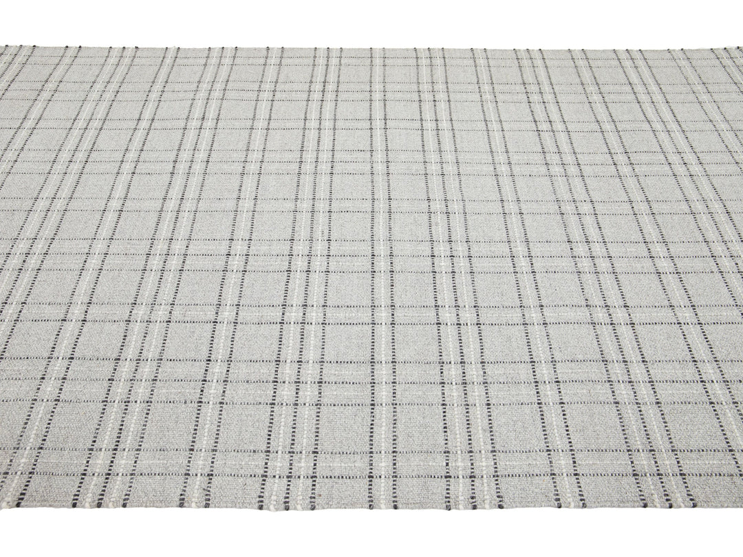 Modern Kilim Flatweave Wool Rug 5 X 8