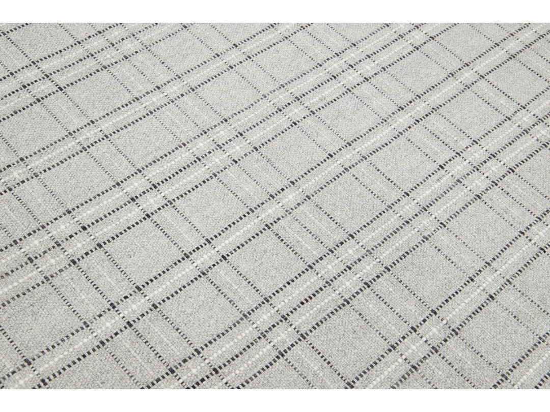 Modern Kilim Flatweave Wool Rug 5 X 8