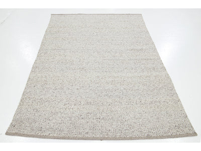 Modern Felted Wool Rug 5 X 8