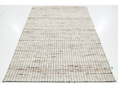 Modern Felted Wool Rug 5 X 8