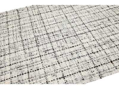 Modern Textured Wool Rug 5 X 8