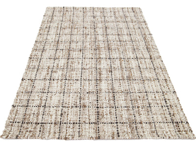 Modern Textured Wool Rug 5 X 8