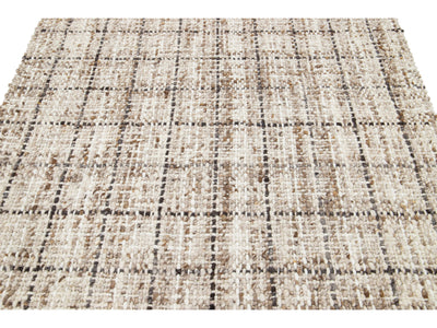 Modern Textured Wool Rug 5 X 8