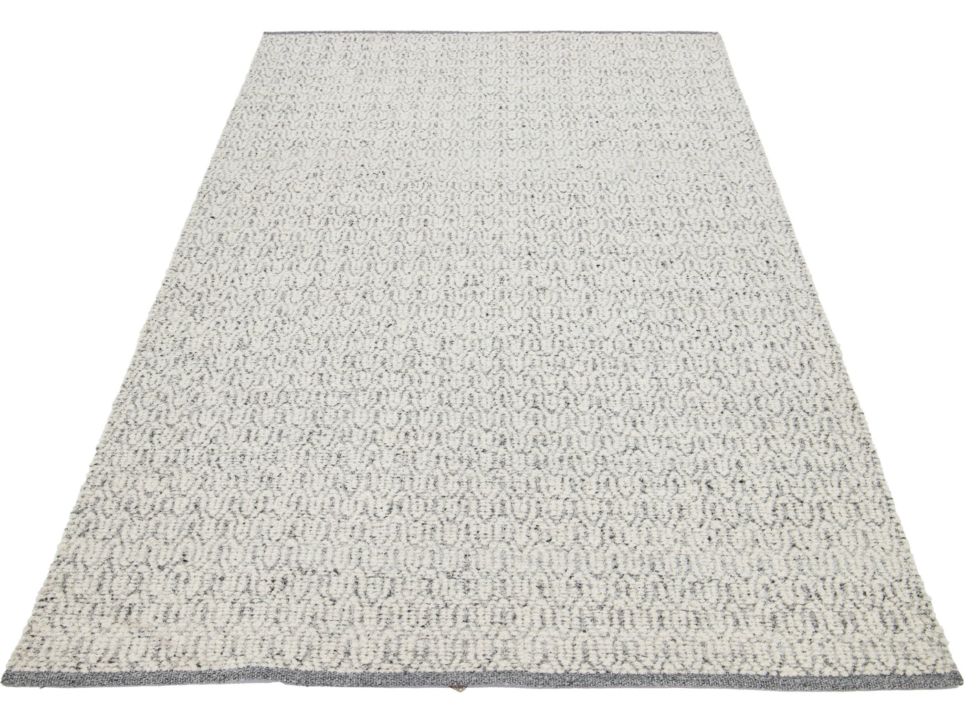 Modern Textured Wool Rug 5 X 8