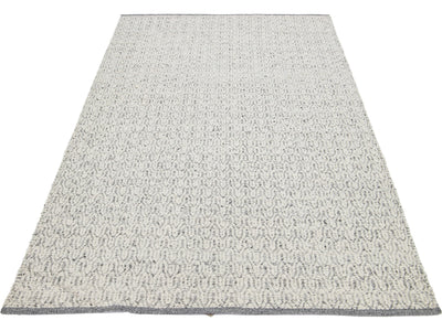 Modern Textured Wool Rug 5 X 8