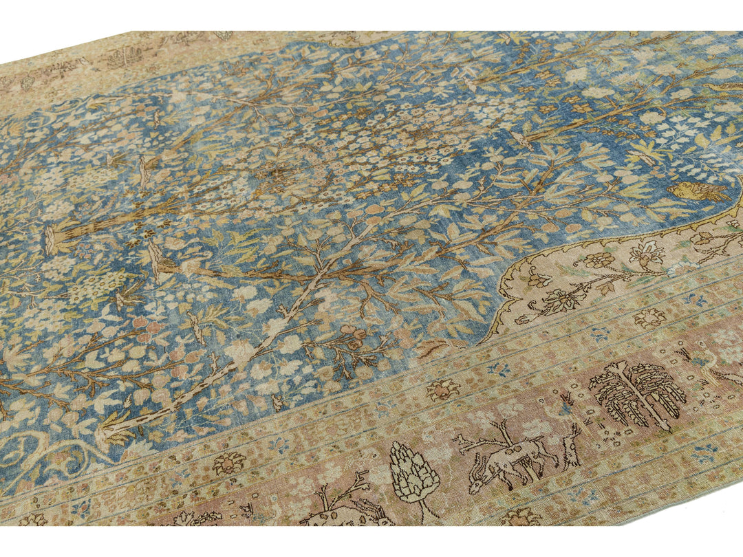 Antique Tabriz Wool Rug 9 X 13