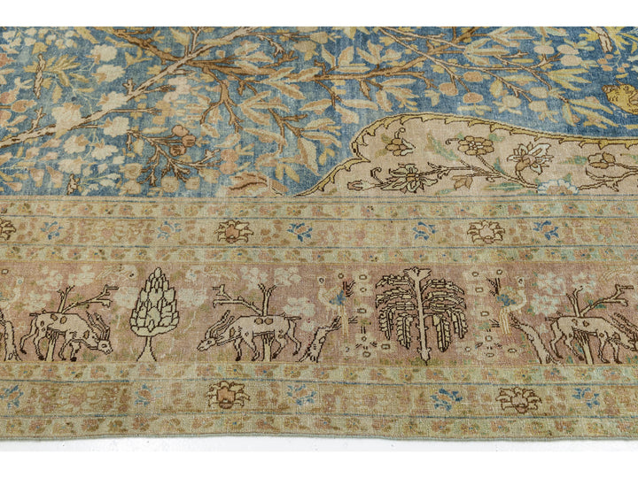 Antique Tabriz Wool Rug 9 X 13
