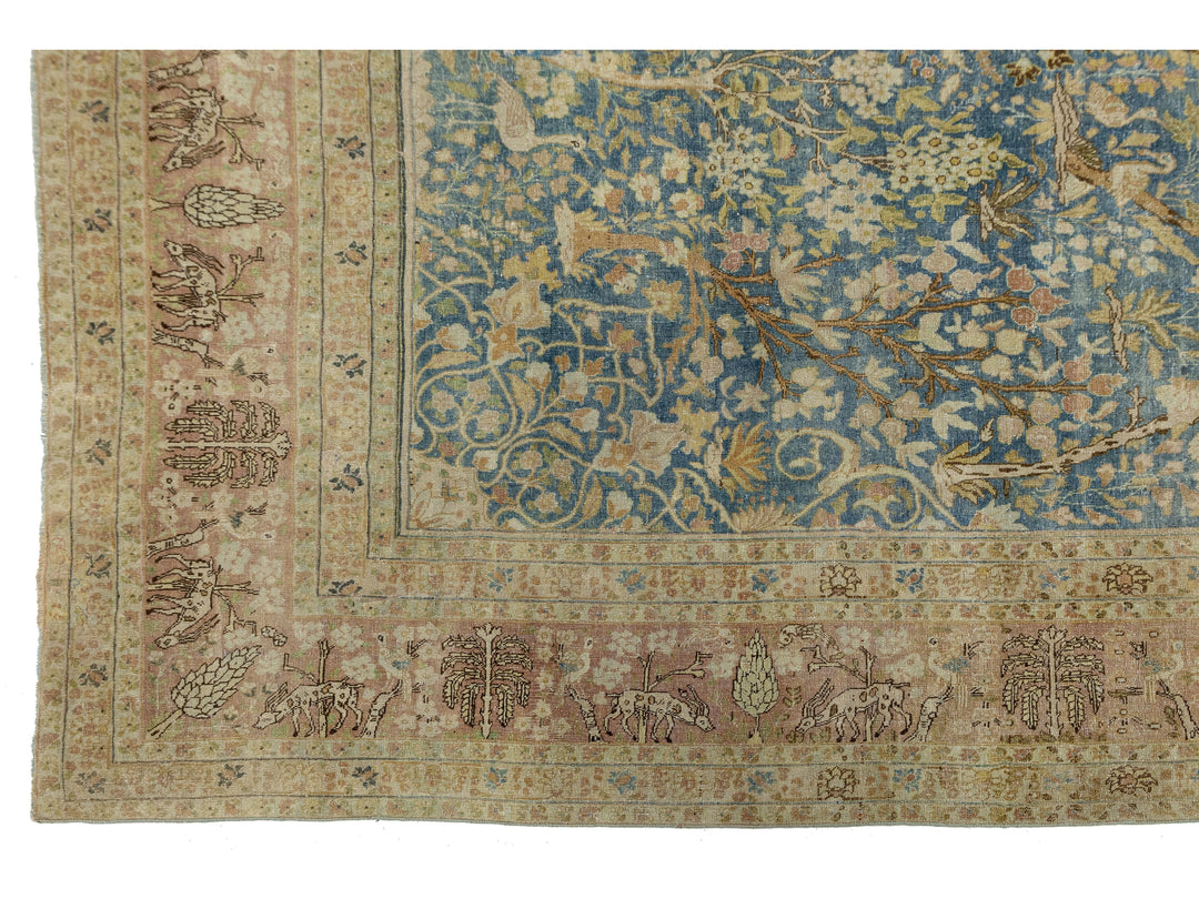 Antique Tabriz Wool Rug 9 X 13