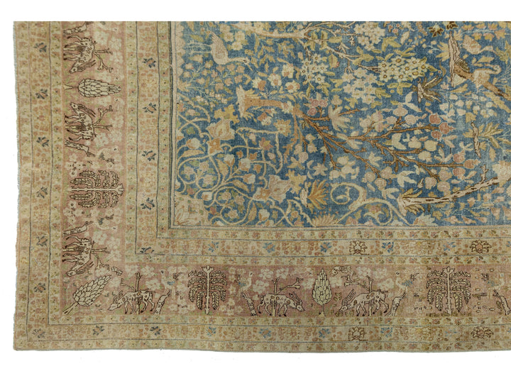Antique Tabriz Wool Rug 9 X 13