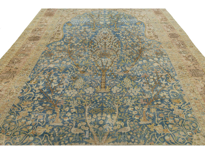 Antique Tabriz Wool Rug 9 X 13
