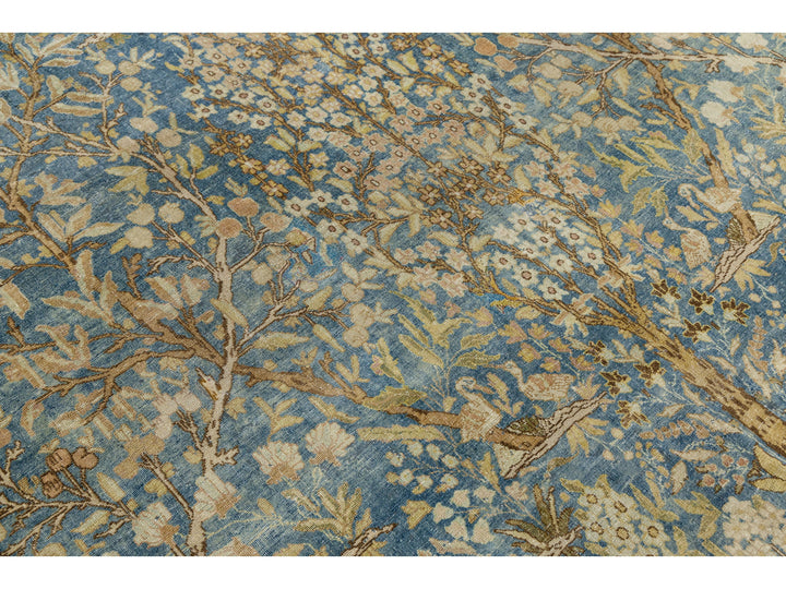 Antique Tabriz Wool Rug 9 X 13