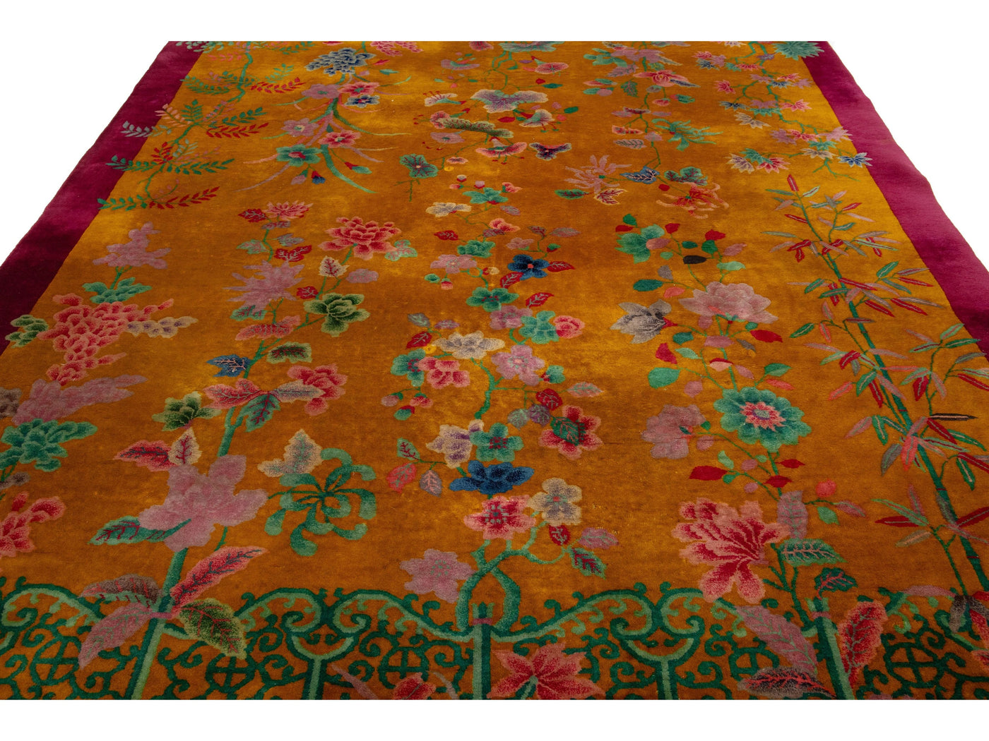 Antique Art Deco Chinese Rug 9 X 12