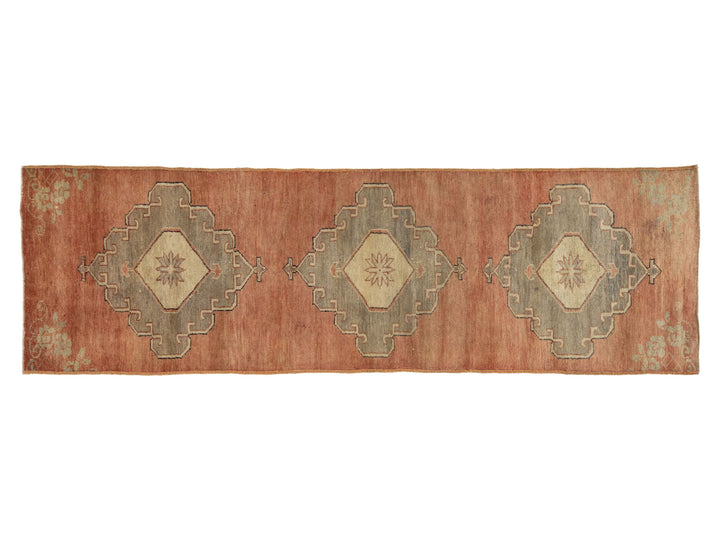 Vintage Turkish Anatolian Wool Runner Rug 3 X 8