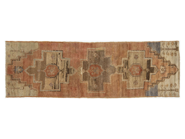 Vintage Turkish Anatolian Wool Runner Rug 2 X 7