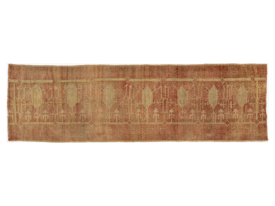 Vintage Turkish Anatolian Wool Runner Rug 2 X 8