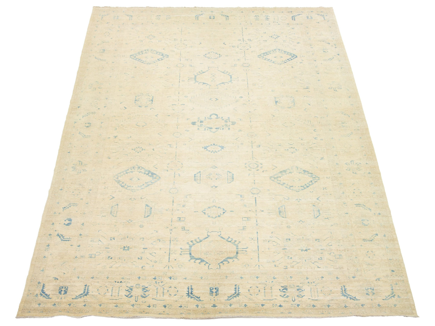 Modern Khotan Wool Rug 12 X 18