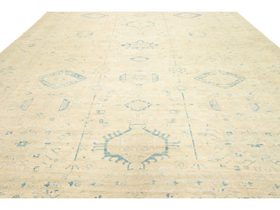 Modern Khotan Wool Rug 12 X 18