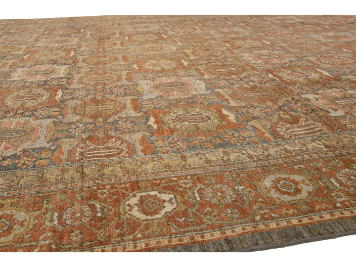 Antique Malayer Wool Rug 10 x 17