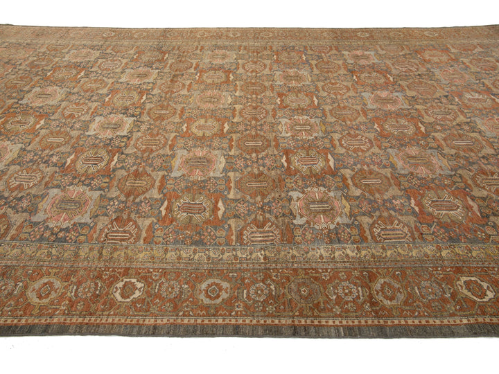 Antique Malayer Wool Rug 10 x 17