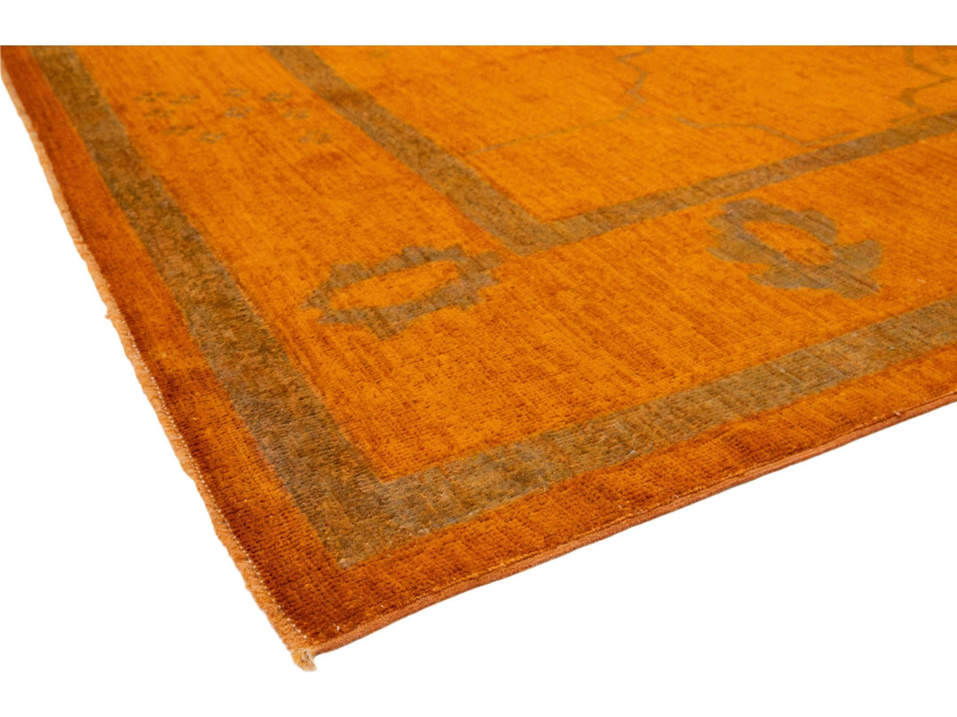 Modern Oushak Wool Rug 9 X 12