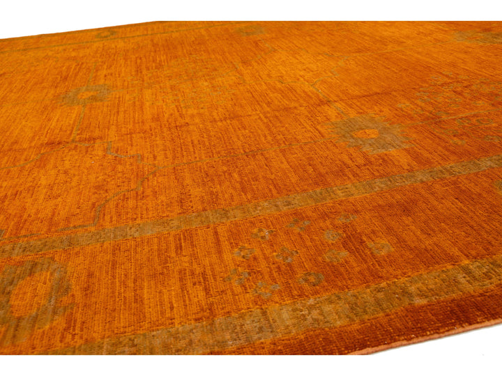 Modern Oushak Wool Rug 9 X 12