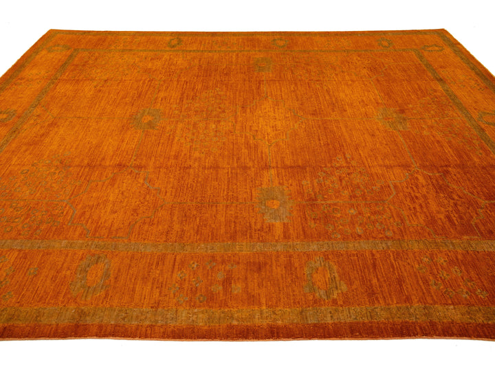 Modern Oushak Wool Rug 9 X 12