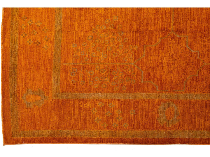 Modern Oushak Wool Rug 9 X 12