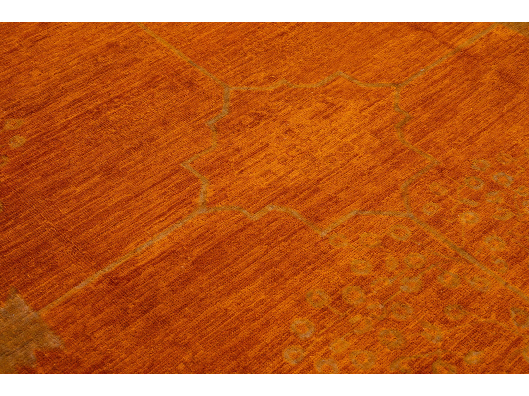 Modern Oushak Wool Rug 9 X 12