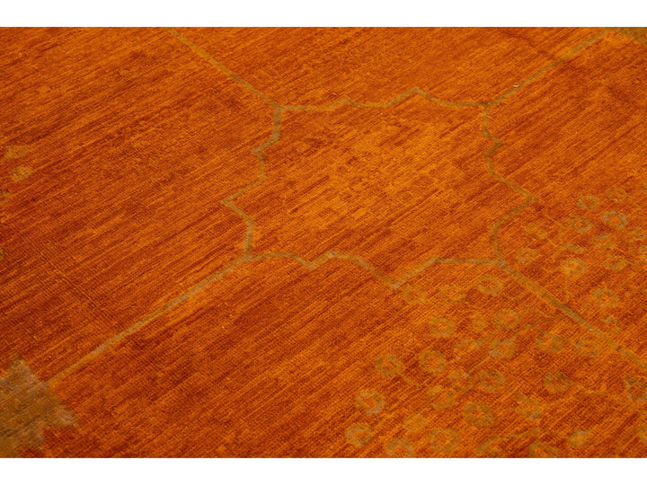 Modern Oushak Wool Rug 9 X 12