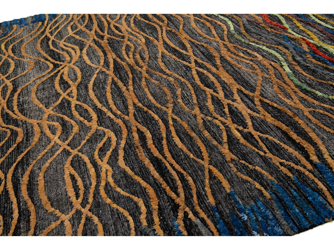 Modern Moroccan Wool Rug 10 X 14