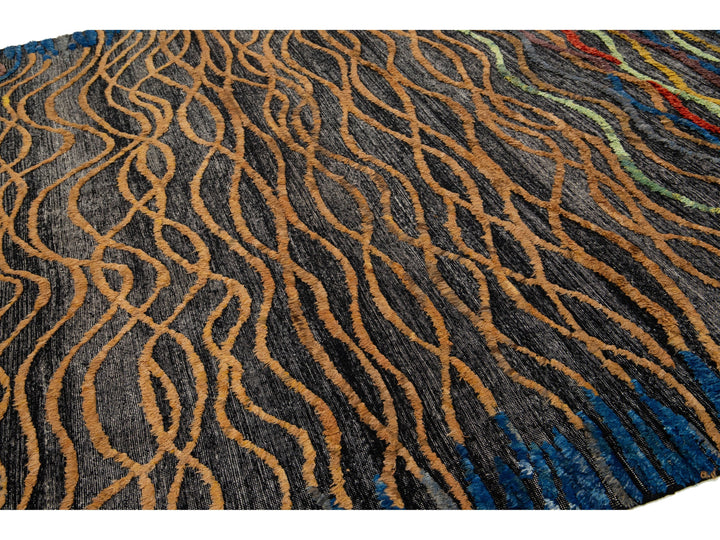 Modern Moroccan Wool Rug 10 X 14