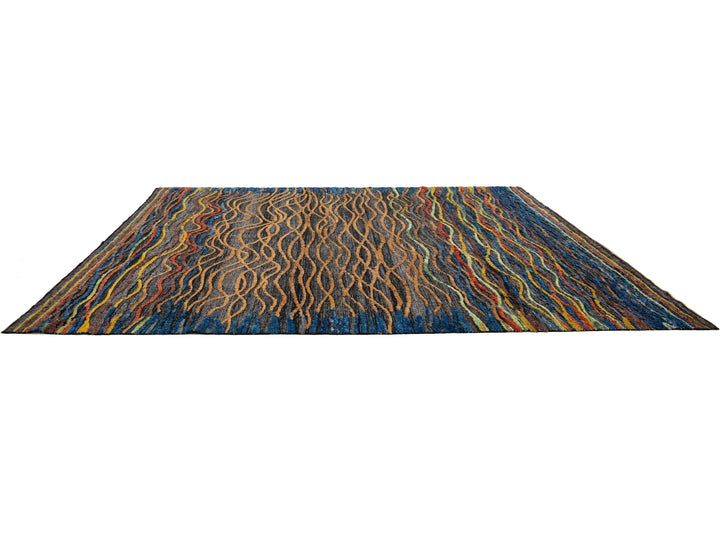 Modern Moroccan Wool Rug 10 X 14
