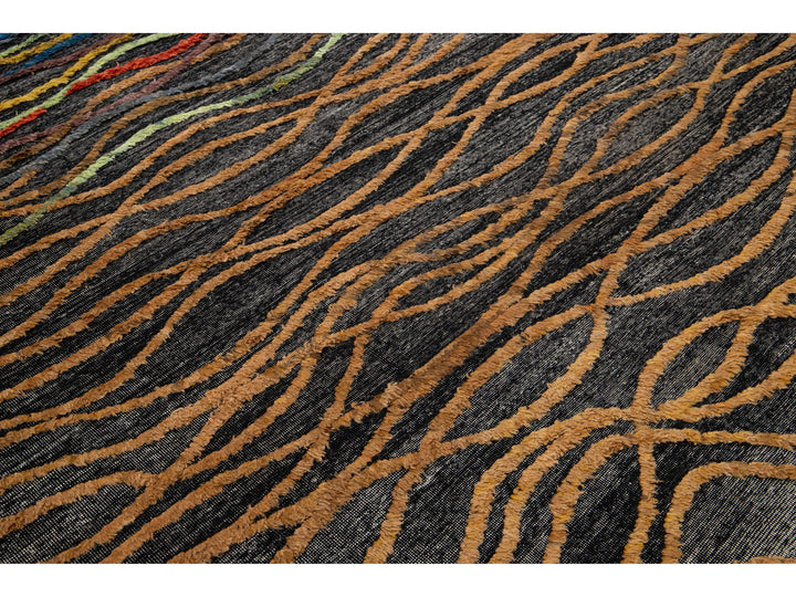 Modern Moroccan Wool Rug 10 X 14