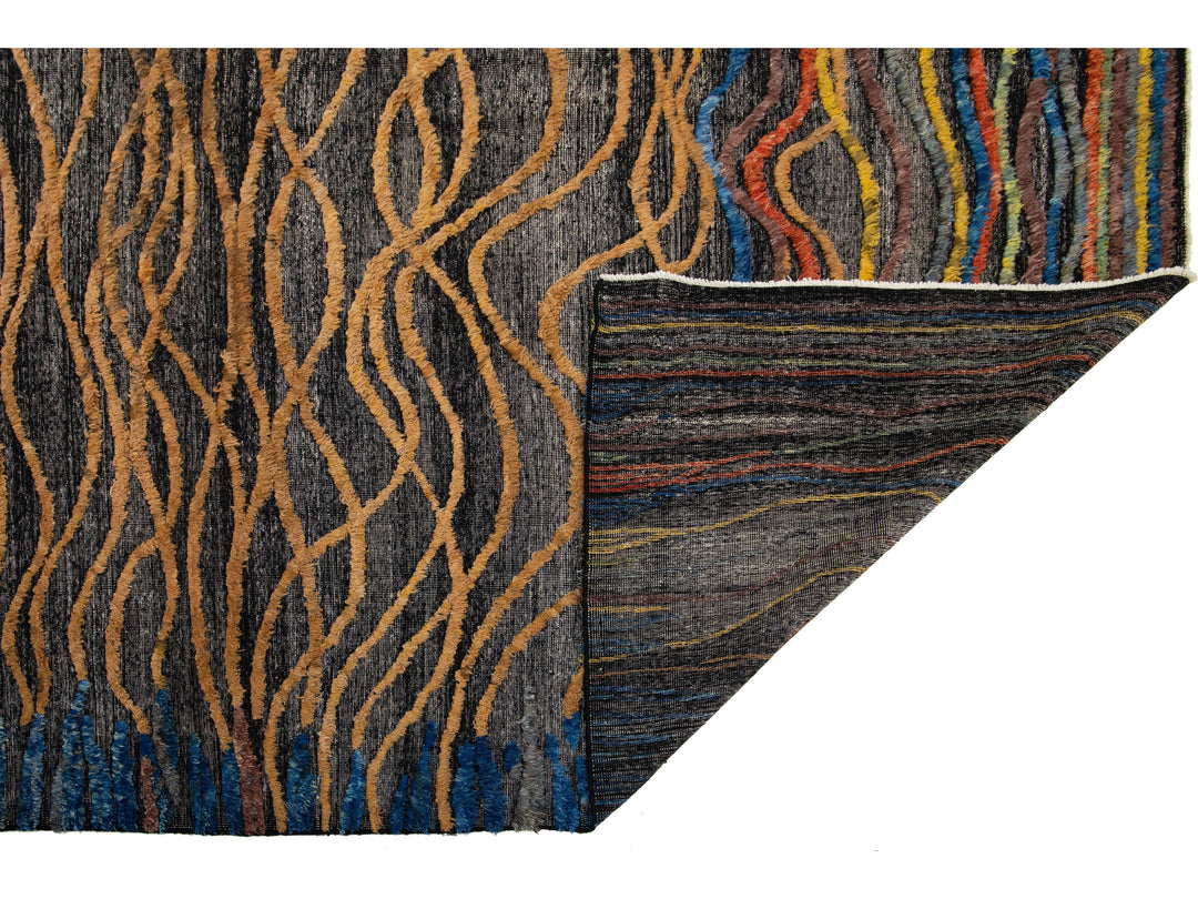 Modern Moroccan Wool Rug 10 X 14