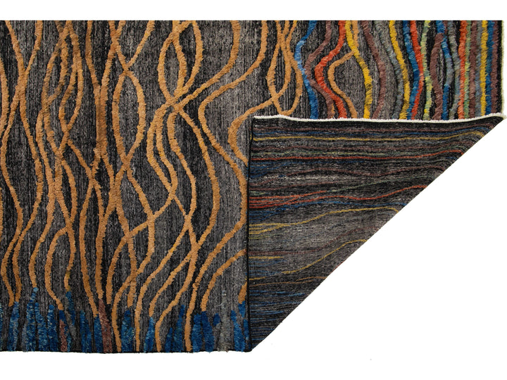 Modern Moroccan Wool Rug 10 X 14