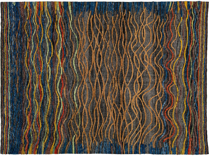 Modern Moroccan Wool Rug 10 X 14