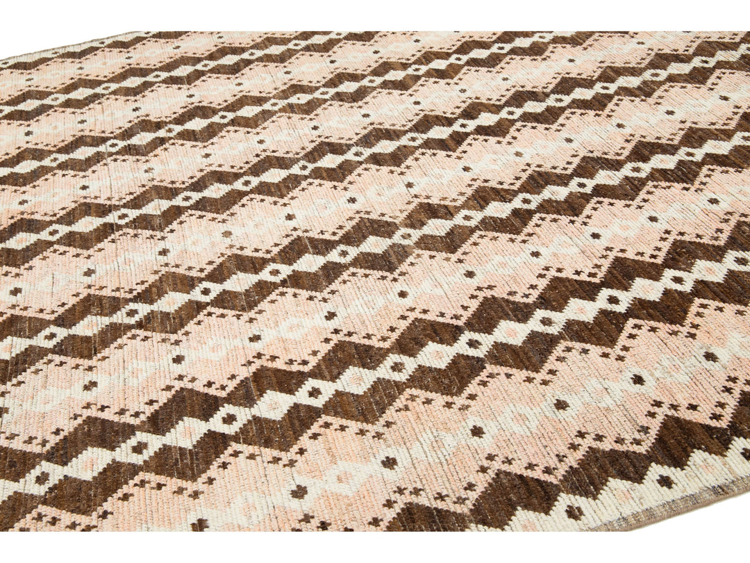 Modern Moroccan Wool Rug 8 X 12