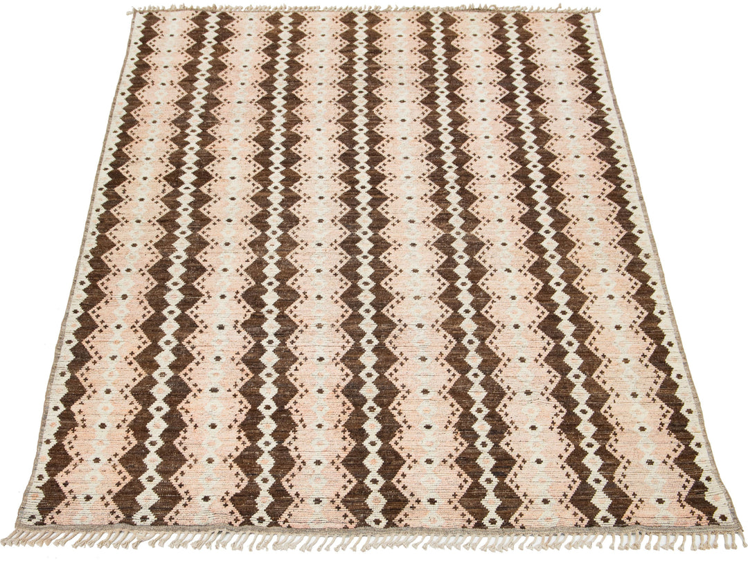 Modern Moroccan Wool Rug 8 X 12