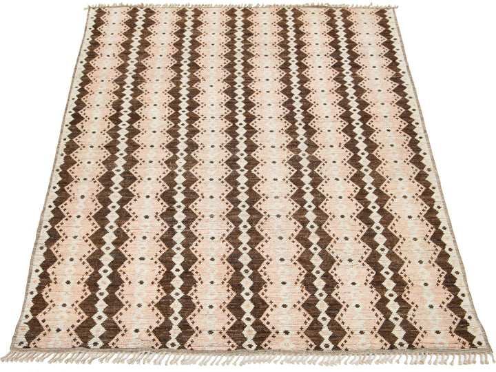 Modern Moroccan Wool Rug 8 X 12