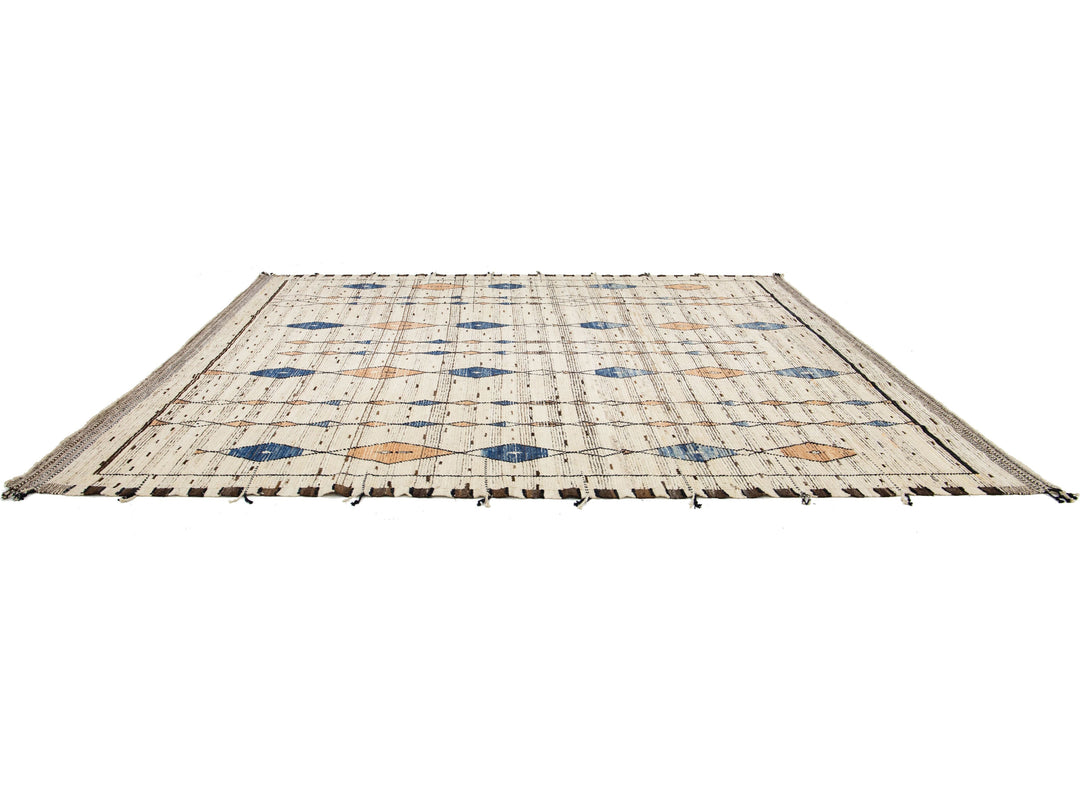 Contemporary Moroccan Wool Rug 12 X 15