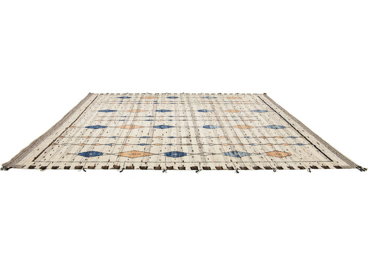 Contemporary Moroccan Wool Rug 12 X 15