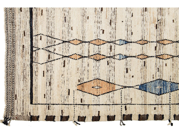 Contemporary Moroccan Wool Rug 12 X 15