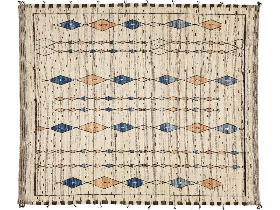 Contemporary Moroccan Wool Rug 12 X 15
