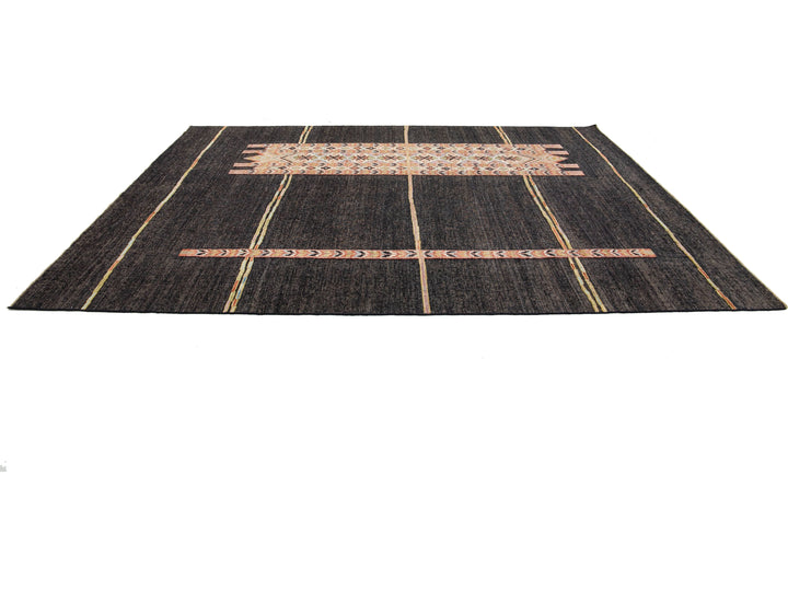 Contemporary Moroccan Wool Rug 9 X 12